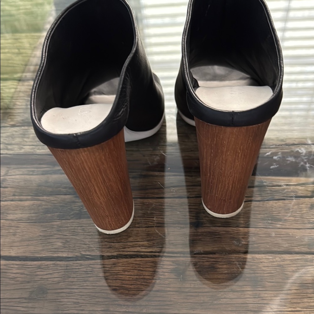 Vince Black Mules with Chunky Heel - Picture 3 of 4